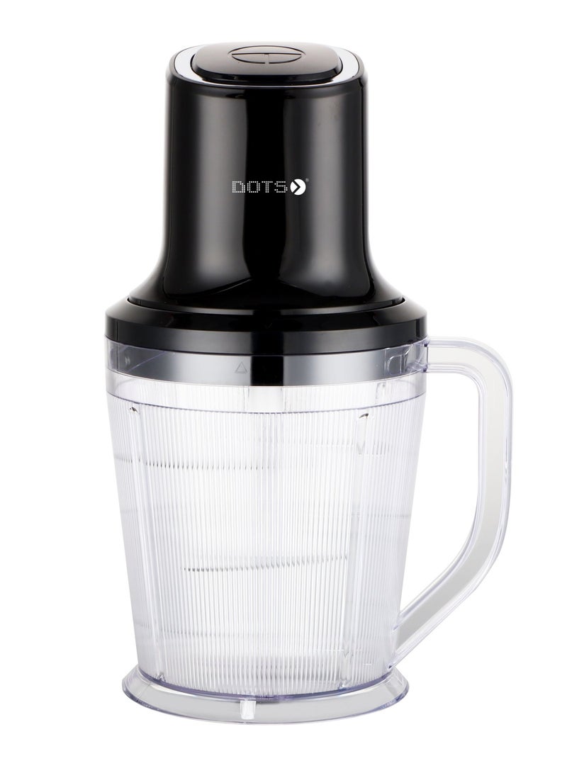 دوتس مفرمة سعة 1.5لتر، برطمان بلاستيكي، شفرة ستيل 3 طبقات من دوتس FCU1015PP أسود، 500 واط - Image 2